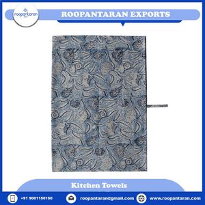 Paños de Cocina de Algodón con Estampado Bohemio Hecho a Mano, 50x70 cm, Paño Rectangular de Limpieza, Color Azul Meadow Song - Product Image 2