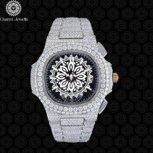 Charm_Jewells Luxury Stainless Steel Watch 42mm Analog Quartz <b>Chronograph</b> Men's Fashion Bracelet Folding Clasp - Product Image 1