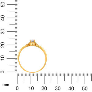 Anillo Solitario Eternal Shimmer para Hombre, Anillo de Oro Amarillo de 14K con un Diamante Solitario de Corte Redondo sobre una Base Pulida con Múltiples Ranuras - Product Image 5