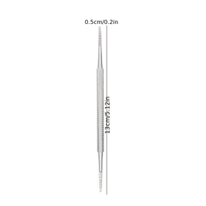 Lime à ongles incarnés de haute qualité en acier inoxydable 13 cm double face grain 180, outil réutilisable pour le soin des ongles - Product Image 1