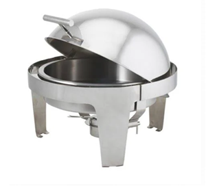 Plateau rond rétro en or et argent avec une poignée noire élégante. Chic, moderne et unique pour hôtel, restaurant, mariage, fête ou maison - Product Image 2