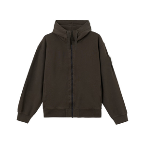 Sweat à capuche zippé surdimensionné premium pour homme en molleton de coton biologique, teint en pièce, avec logo personnalisé, fabricant OEM et marque privée - Product Image 1