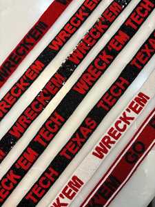 Custom Beaded Texas <b>Tech</b> Party Gameday Stadium <b>Bag</b> Strap with Wreck 'Em Red Raiders Design - Product Image 2