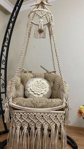 <b>Macrame</b> Swing,<b>Hanging</b> <b>Chair</b>,Hammock,Boho Style Swing <b>Chair</b>,Soft Cushioned Swing,<b>Macrame</b> - Product Image 3