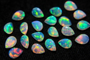 Natural Ethiopian Opal Faceted Cut Pear Shape Gemstone Multi Color Opal October Birthstone Rainbow Fire Opal For Jewelry Making - Product Image 2