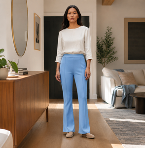 Pantalon habillé coupe slim confortable à jambe droite, respirant, pour femme, disponible en gros au meilleur prix - Product Image 2