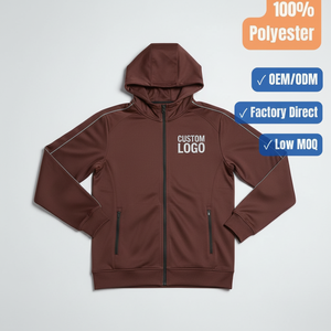 Sudadera con capucha para hombre con cremallera, logotipo personalizado, fabricante de ropa deportiva. - Product Image 1