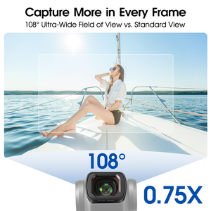0.75X 108 Groothoeklens voor OSMO Pocket <span class=keywords><strong>3</strong></span> & Pocket 4 Meerlaagse Optiek Geanodiseerd Aluminium Zwart <span class=keywords><strong>3</strong></span> Groepen <span class=keywords><strong>2</strong></span> Elementen - Product Image 3