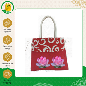 Indian Supplier Selling New Design Daily Usage Cotton Gift <b>Bags</b> with <b>Long</b> Handle Nice Printed Cotton Tote <b>Bag</b> at Low Price - Product Image 4