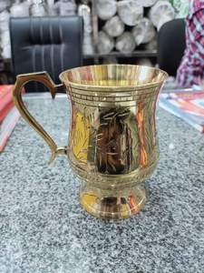 Handcrafted Brass Mug for Tea Coffee Water <b>Vintage</b> Hammered Design Drinking Cup for Home Kitchen Gifting - Product Image 3