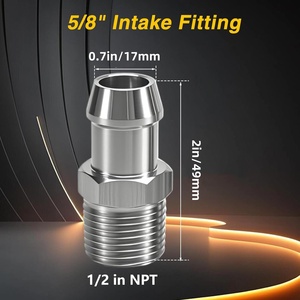 सीधे हीटर नली कनेक्टर, 1/<span class=keywords><strong>2</strong></span> "npt हीटर नली फिटिंग, 5/8" सेवन फिटिंग <span class=keywords><strong>3</strong></span>/4 "पानी पंप फिटिंग" #9514,9515 - Product Image 3