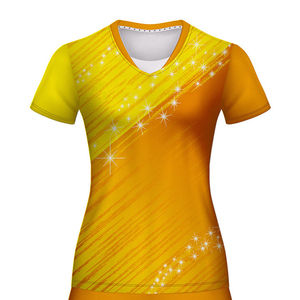 Maillot de volley-ball personnalisé pour femmes, uniforme imprimé, 100% polyester, antibactérien, col en V, sans manches, tissu en maille, options personnalisées - Product Image 4
