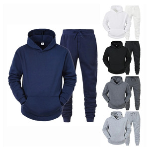 Men's Heavy Cotton <b>Jogger</b> and Unisex <b>Zip</b>-Up Hoodie Set Custom Sweatpants Oversized Tracksuits for Sportswear - Product Image 3
