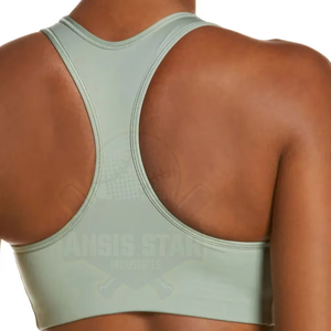 Breathable Fitness Women Sports Bra Quick Dry High Support Spandex Seamless Four-Way Stretch Eco-Friendly Removable <b>Pads</b> Scoop - Product Image 2