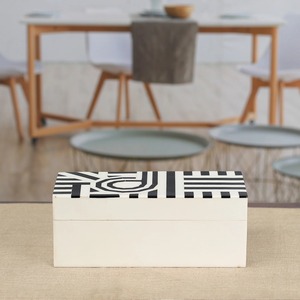 Boîte à bijoux en résine de haute qualité pour la décoration intérieure indienne, design géométrique unique pour la vaisselle, en papier pour les intérieurs de maison - Product Image 2