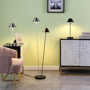 Matte Powder Coated Black Desk <b>Lamp</b> with Metal Cone Shade White Lining UL Listed G9 LED Table Light for Home Office Bedroom - Product Image 6