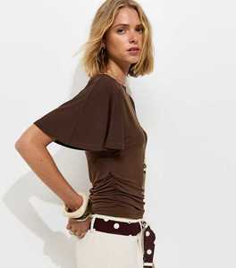Camisetas tipo murciélago para mujer, de corte holgado, cuello redondo, estilo casual, para verano, se aceptan marcas privadas. - Product Image 6