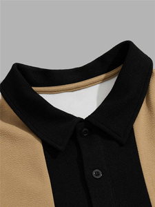 Camisetas Polo para Hombre de Alta Calidad, Camiseta Polo de Algodón con Patrón Sólido, Camiseta de Manga Corta de Marca de Calidad - Product Image 3