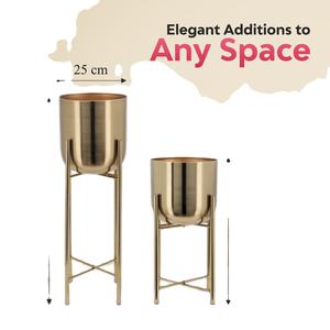 Lot de 1 pots de fleurs et jardinières d'intérieur décoratifs en métal noir moderne pour la maison, le jardin et le salon, la chambre à coucher et la décoration intérieure - Product Image 3