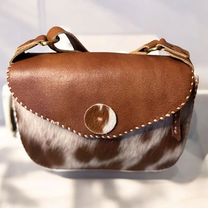 Bolso de Hombro para Mujer, Elegante, Casual, para Uso Diario, Impermeable, Bordado, de Cuero, Bolso Tote con Pelo de Vaca, Bolso de Mano - Product Image 5