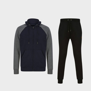 Ensemble de survêtement homme prêt à personnaliser – Survêtement de jogging vierge avec logo personnalisé, sweat-shirt et pantalon en molleton – Tenue de sport professionnelle pour l'entraînement - Product Image 1