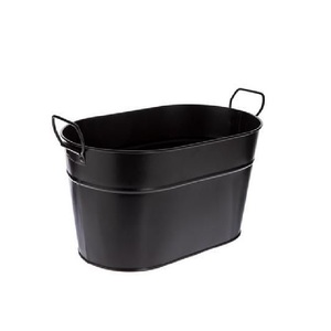 Meilleure tendance : Grand bac à boissons ovale galvanisé avec poignées latérales, seau à glace et refroidisseur à vin en métal pour fêtes, taille personnalisée - Product Image 4
