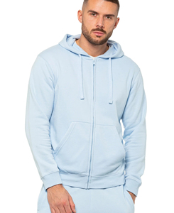 Sudadera con capucha de forro polar de alta calidad para mujer, color azul claro, con cremallera, manga larga, corte regular, para verano - Product Image 1