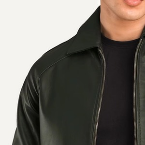 Veste universitaire premium pour homme, manteau de baseball personnalisé, mélange de laine, manches en cuir, service d'échantillons OEM ODM - Product Image 2