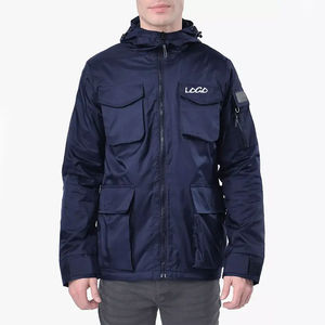 Men's Tactical Custom Jacket Waterproof Outdoor Hooded Cargo Work Coat Lightweight Windproof Sportswear Casual Outerwear - Product Image 3