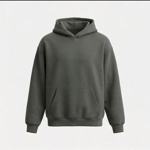 Hoodie streetwear personnalisé sans cordon, en molleton vierge, double couche, effet vintage, délavé à l'acide, délavé soleil, vieilli, couleur personnalisable - Product Image 1