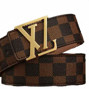 Cinturones de Diseñador Europeos y Americanos al por Mayor, de Cuero Genuino, Casuales, con Hebilla de Aleación en Forma de V y Patrón Floral, 3.5cm de Ancho - Product Image 1