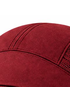 Men Maroon Mesh Panel Sports Cap Breathable Lightweight Adjustable Summer Running Training Outdoor Baseball Hat For Men Use - Product Image 6