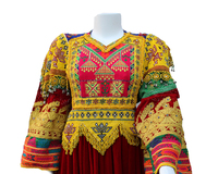 Robe longue en mousseline de soie respirante en cachemire pour femme, style afghan Kuchi, avec dentelle unie, pour mariage et soirée, tailles et couleurs personnalisées, élégante, musulmane, OEM
