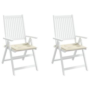Juego de 2 Cojines para Sillas de Exterior de Tela Oxford Crema, 100% Poliéster, Tamaño Pequeño - Product Image 4