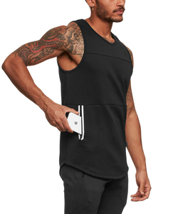 Camisetas sin mangas para hombre, 100% algodón y poliéster, muy vendidas, camisetas elásticas, chalecos para hombre - Product Image 6