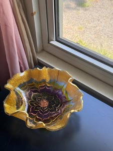 Tazón de Resina Artístico Moderno Hecho a Mano con Patrón Decorativo, Apto para Alimentos, de Lujo para el Hogar, con Superficie Interior Lisa - Product Image 6
