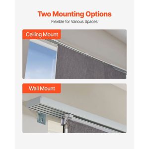 Tende Verticali Oscuranti con Binario, Estensibili da 45,8 a 86 Pollici di Larghezza, Tagliabili, Accessorio per Tende Oscuranti da 96 Pollici di Altezza - Product Image 6