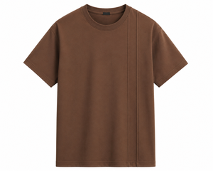 เสื้อยืดคอกลมแขนสั้นผู้ชาย สีพื้น ผ้าฝ้าย ทรงปกติ สไตล์ลำลอง คุณภาพสูง ผ้าเจอร์ซีย์ถัก - Product Image 1