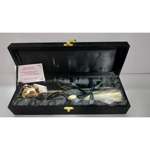 Rose éternelle plaquée or 24 carats de luxe à longue tige avec boîte cadeau haut de gamme pour la Saint-Valentin et la fête des mères - Product Image 1