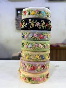 Elegant Eco-Friendly Floral Embroidered Honey Lace <b>Mesh</b> <b>Net</b> Fabric for Women Business Fashion Dresses Designer Wear for - Product Image 5