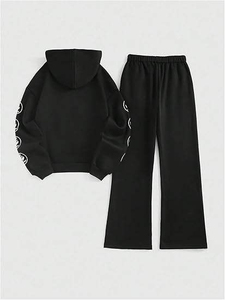 Nuevo Conjunto Deportivo Retro de Moda Urbana con Estampado Digital, Oversize, de Algodón 100% Pesado, Estilo Holgado - Product Image 4