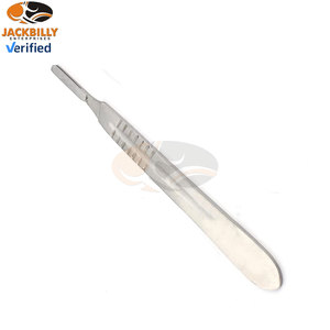 Cuchillo Quirúrgico Profesional con Mango Número 4 y 20 Hojas Estériles Reutilizables, Instrumento de Corte de Precisión para Uso Médico y Dental - Product Image 4