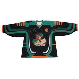 Maillots de hockey sur glace personnalisés par sublimation, 100% polyester respirant, uniformes d'équipe sublimés, unisexe adulte, service OEM - Product Image 1