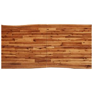 Tavolo da pranzo con bordo vivo in legno massello di Acacia 70.9 \ "x35.4 \" x29.5 \" - Product Image 6
