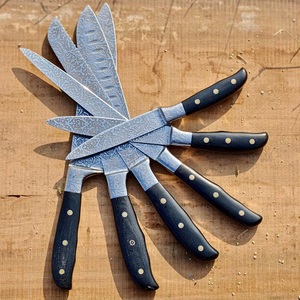 Premium Damascus Stainless Steel 6-Piece Chef <b>Knife</b> <b>Set</b> Micarta Handle Ambidextrous Handmade Professional Restaurant <b>Knives</b> - Product Image 2