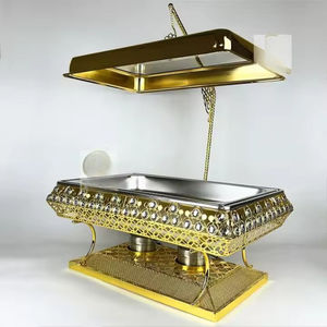 Calentador de Alimentos Tipo Chafing Dish de Acero Inoxidable de Primera Calidad para Servicio de Buffet y Presentación Elegante en la Mesa - Product Image 4