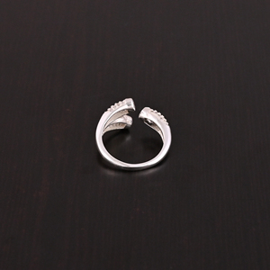 Cubic Zirconia Gemstone <b>Adjustable</b> Stylish Wedding <b>Ring</b> | 925 Sterling Silver - Product Image 5