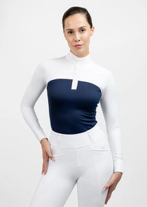 Chemise de concours pour femmes en tissu doux, respirant, confortable, coupe flexible et style classique. Chemise de concours haut de gamme pour femmes pour l'équitation. - Product Image 4
