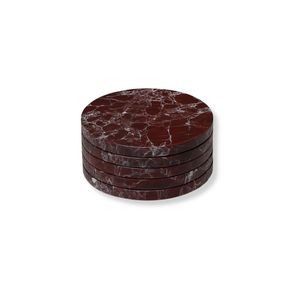 Natural Stone Marble Coasters Set For Office <b>Desk</b> And Home Use With <b>Protective</b> Pads And Elegant Finish Design - Product Image 6
