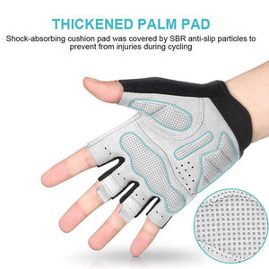 <b>Half</b> Finger Cycling Gloves Unisex Black Striped Non <b>Slip</b> Breathable Polyester Nylon Racing Gloves for Outdoor Sports Training - Product Image 5